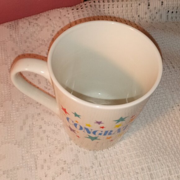 ENGAGEMENT AND CONGRADULATIONS COLORFUL KITCHEN COFFEE AND TEA LOT OF 2 MUGS - Picture 10 of 12